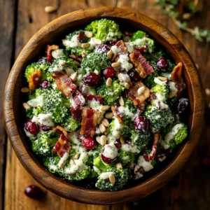 HOME 7 Broccoli Crunch Salad with mayonnaise and bacon